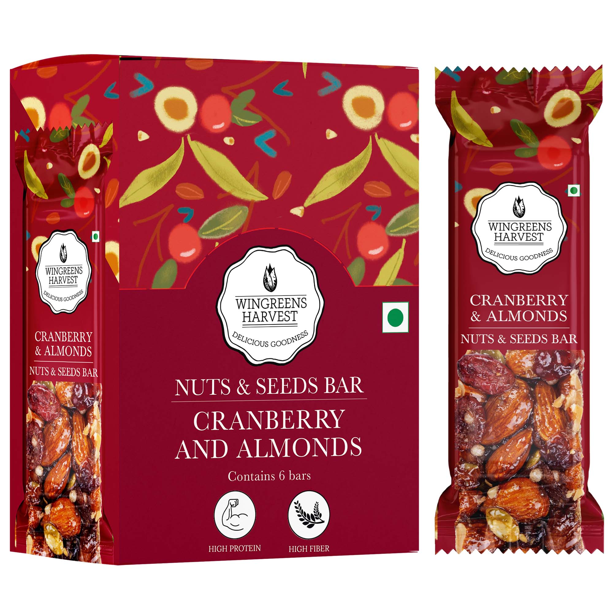 Nuts & Seeds Bar - Cranberry & Almond 180 g ( 30 g x 6 Bars)