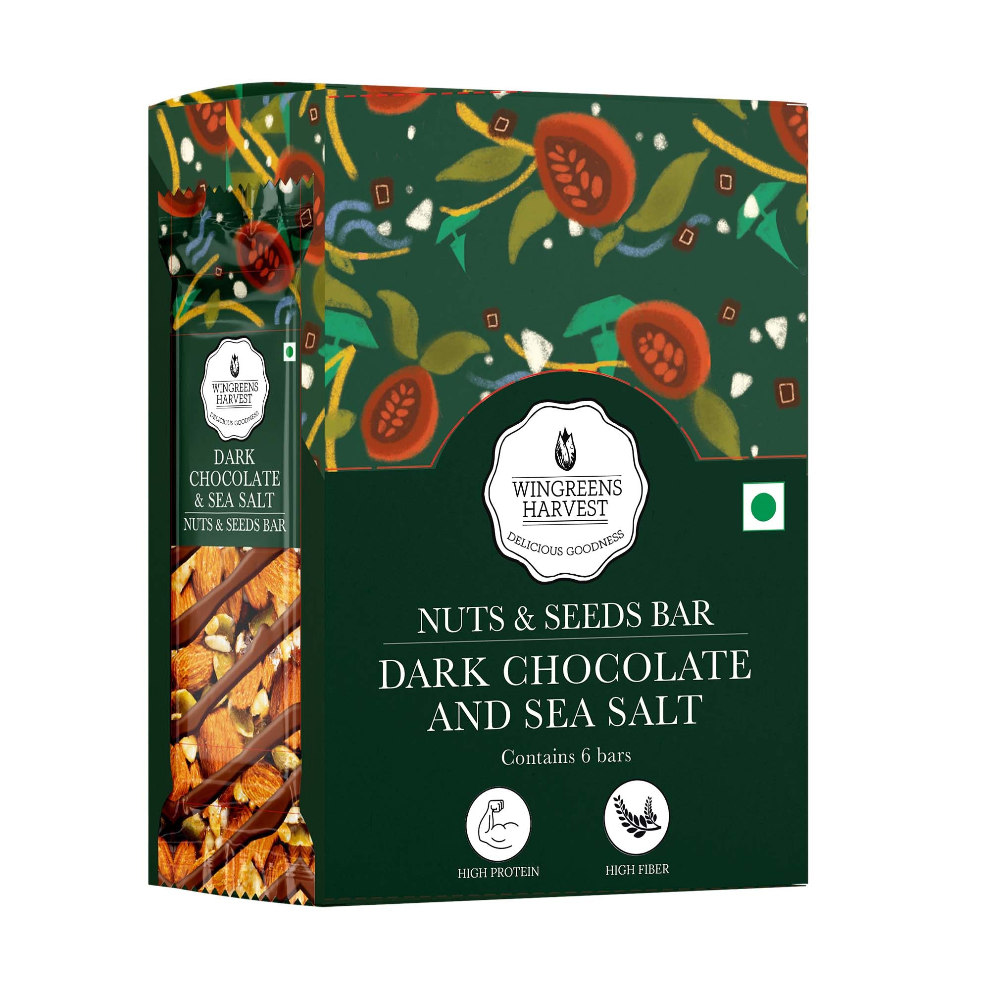 Nuts & Seeds Bars - Dark Chocolate and Sea Salt 180 g (30 g x 6 Bars)