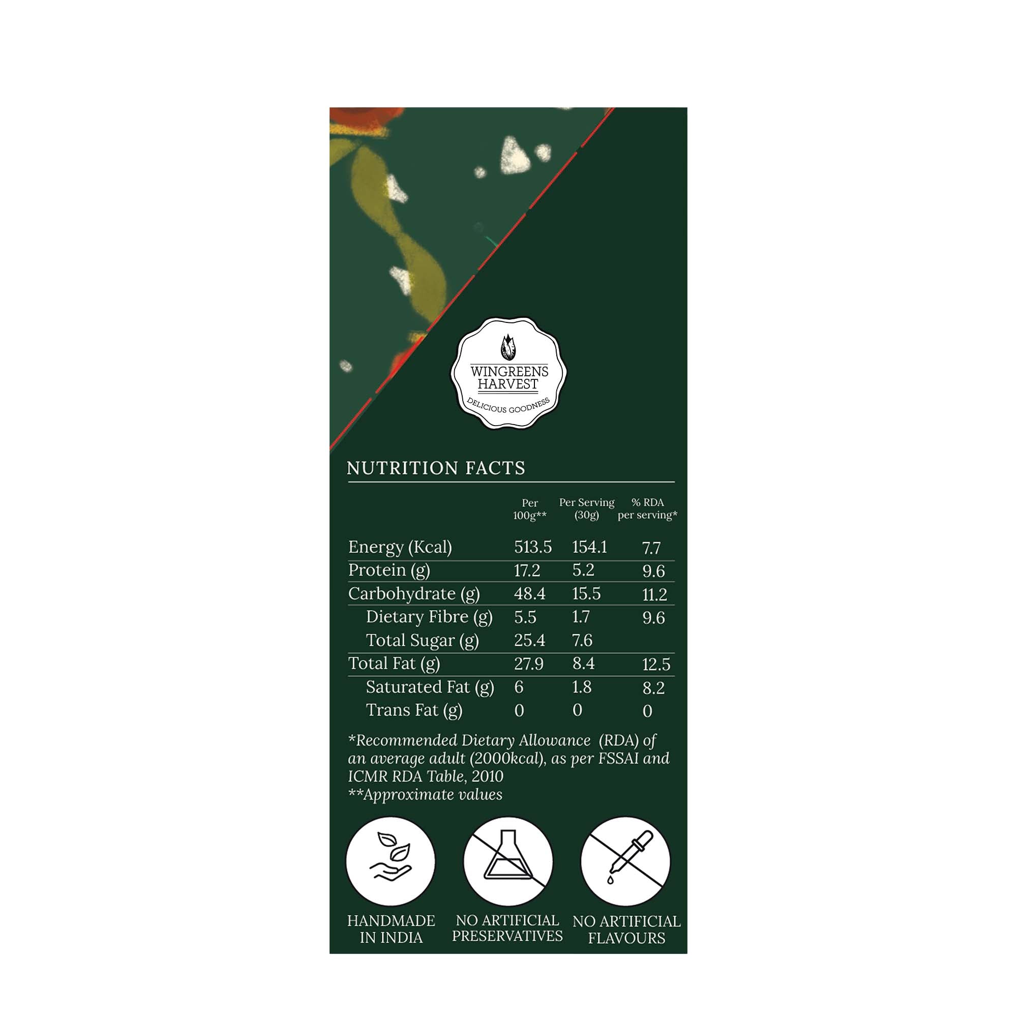 Nuts & Seeds Bars - Dark Chocolate and Sea Salt 180 g (30 g x 6 Bars)