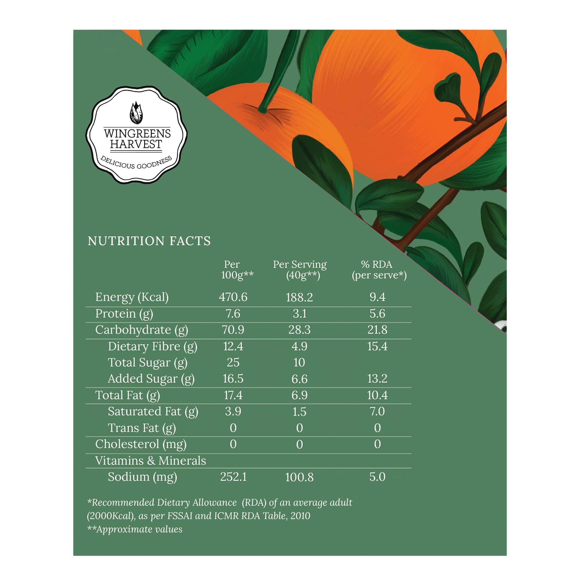 Crunchy Millet Granola Bars - Cranberry & Orange 240g x 2