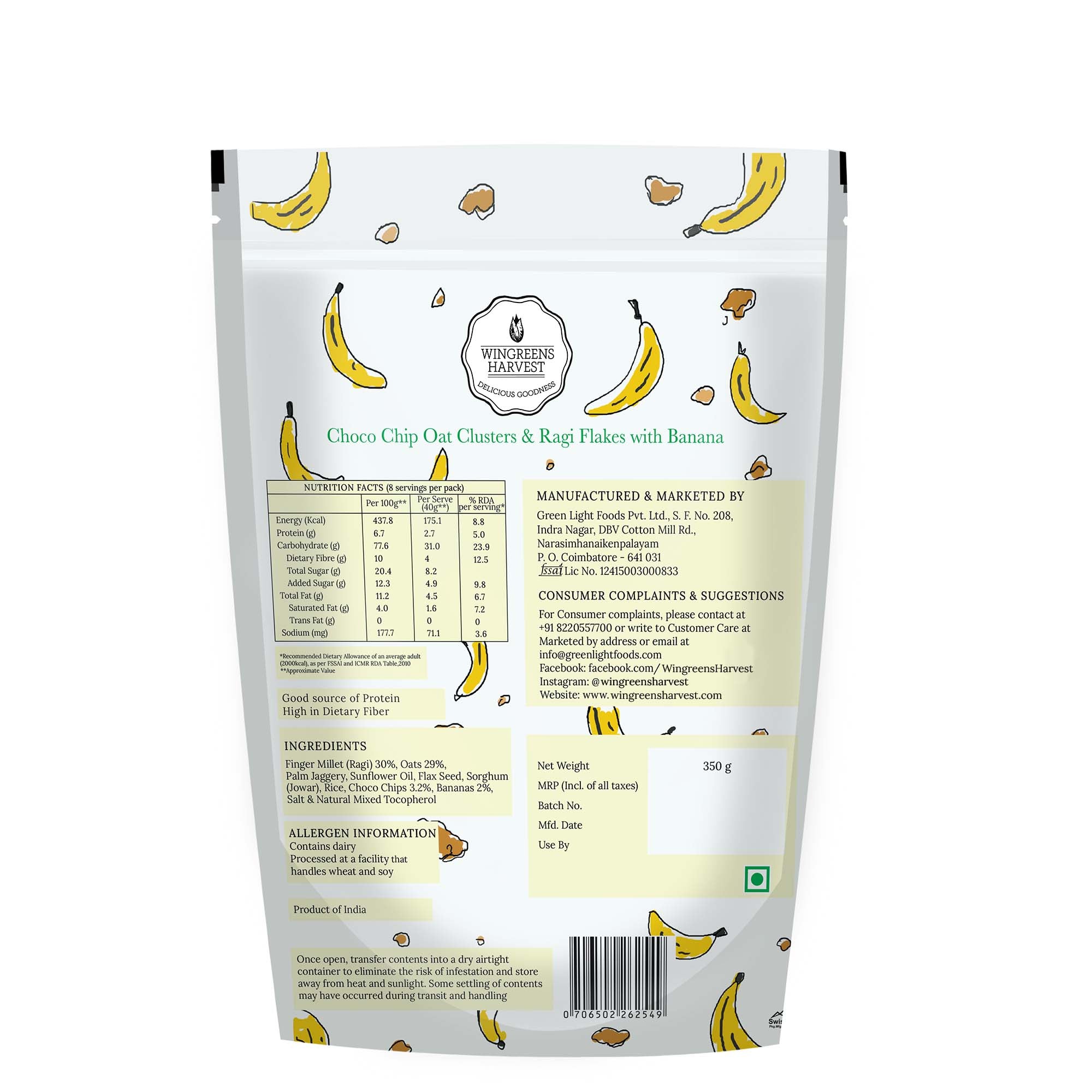 Clusters & Flakes Breakfast Cereal with Real Fruit: Variety Pack of 4