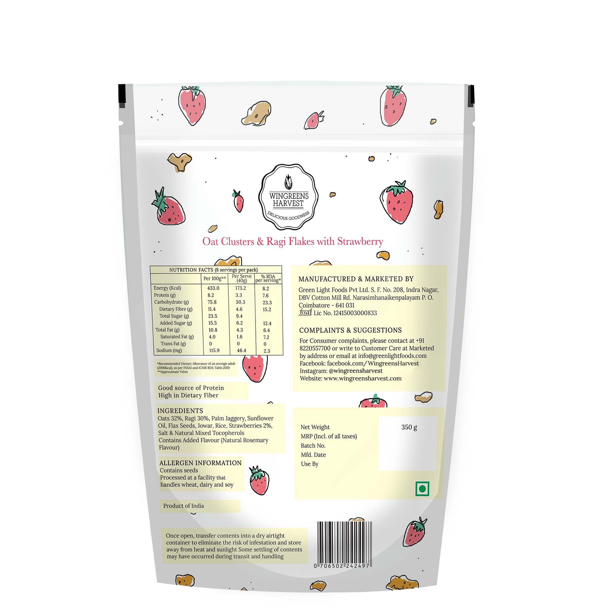 Clusters & Flakes Breakfast Cereal with Real Fruit: Variety Pack of 4