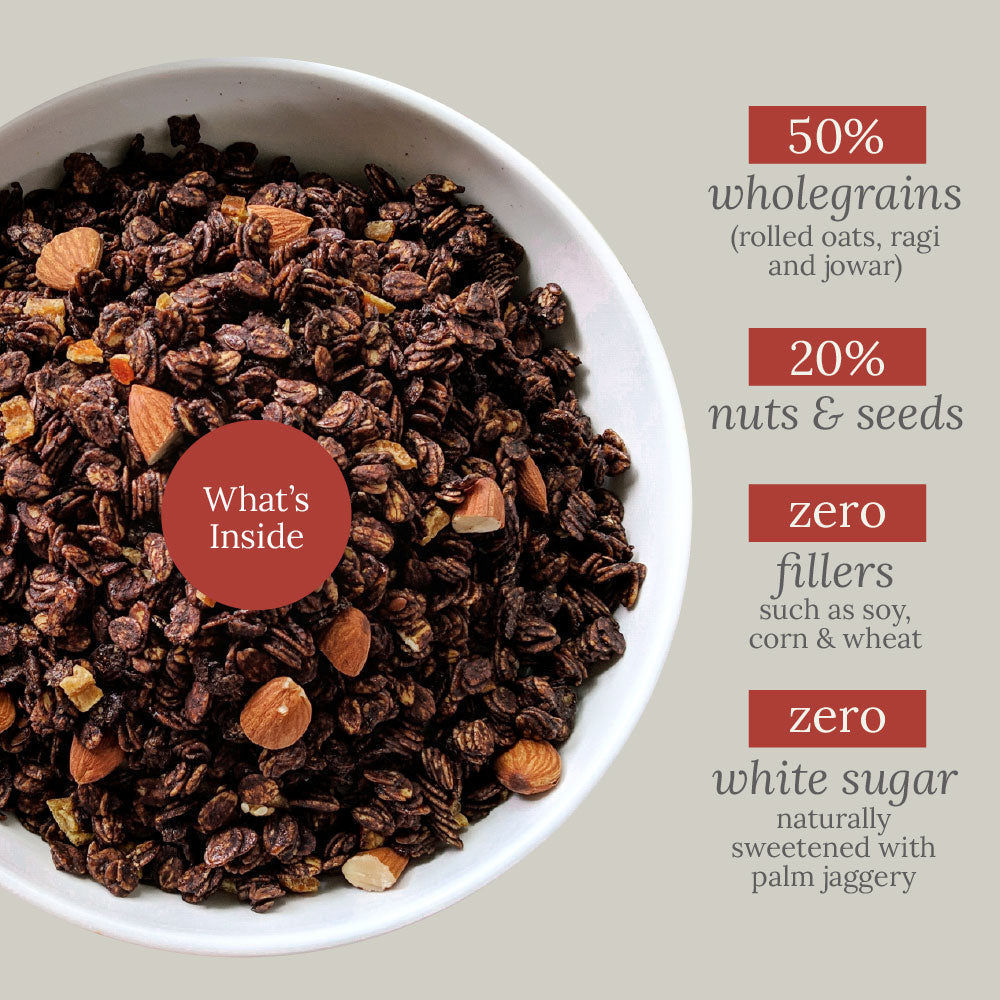 Toasted Millet Muesli - Dark Chocolate & Orange Peel 250 g
