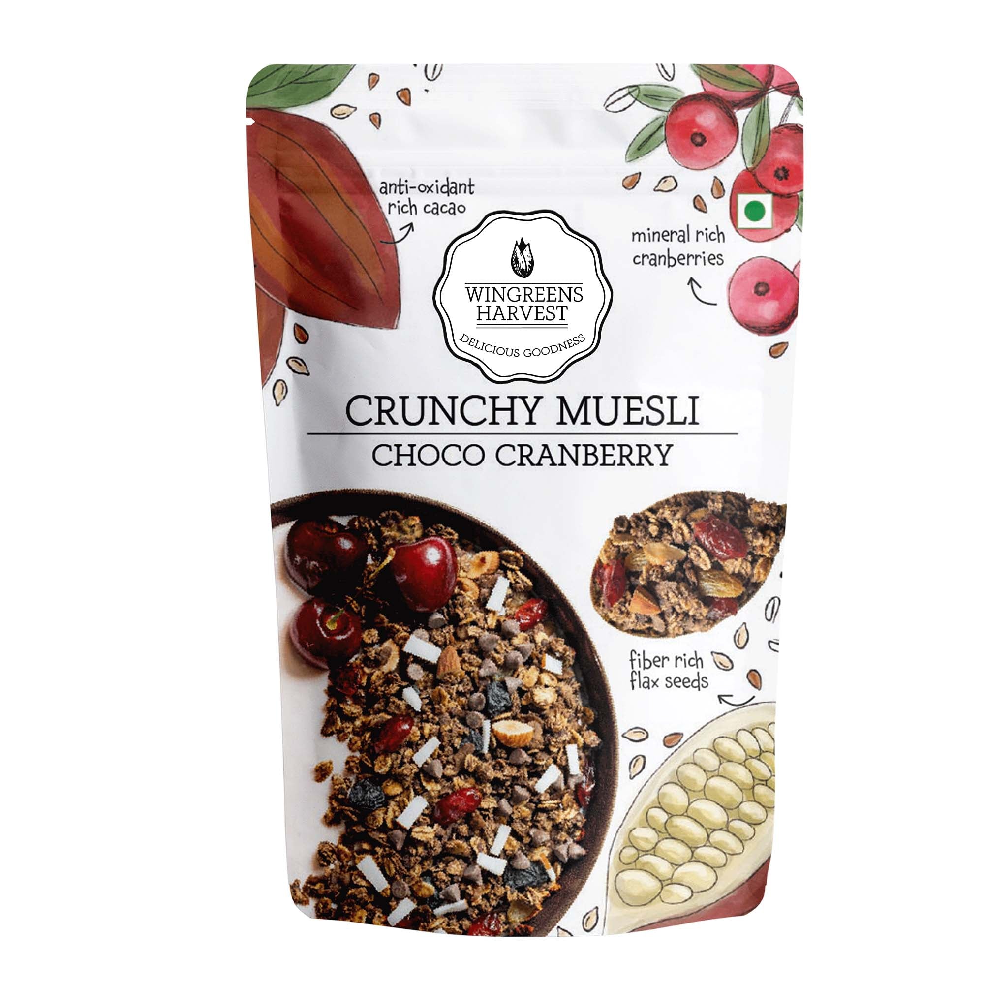 Crunchy muesli- Choco Cranberry , 200g