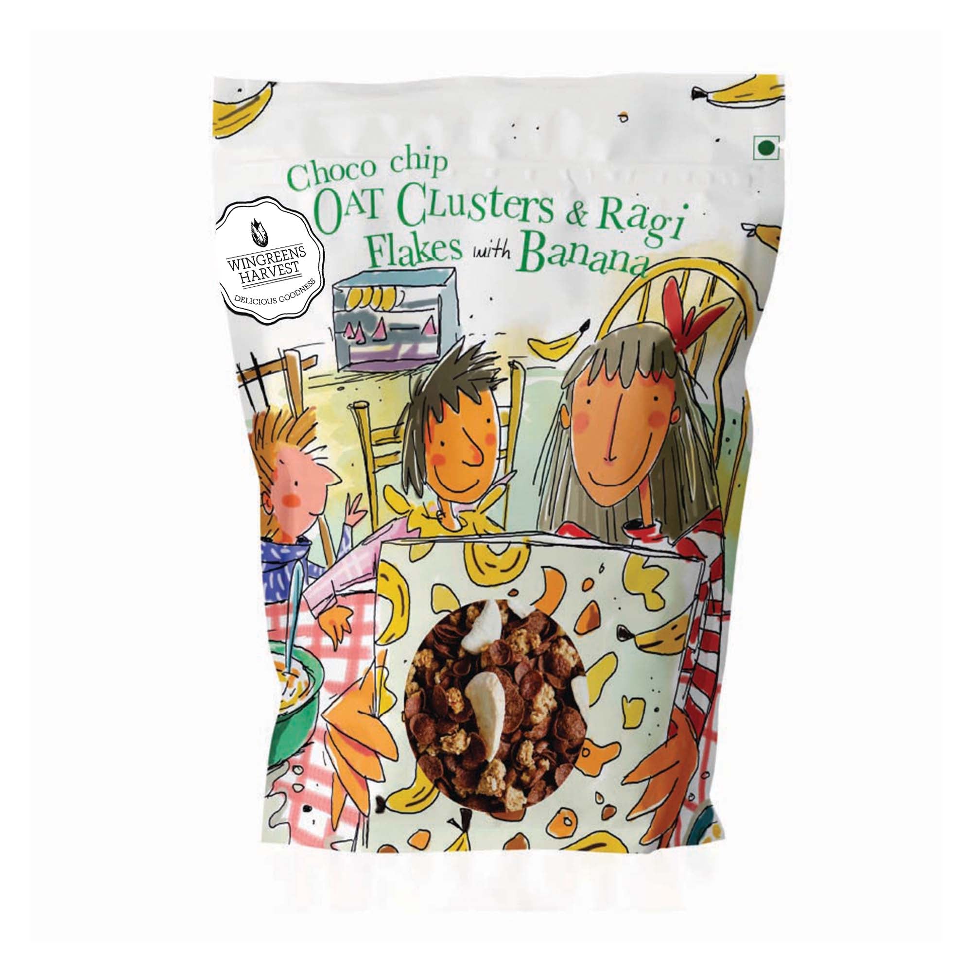 Breakfast Cereal - Choco chip Oat Clusters & Ragi Flakes with Banana - 1 KG