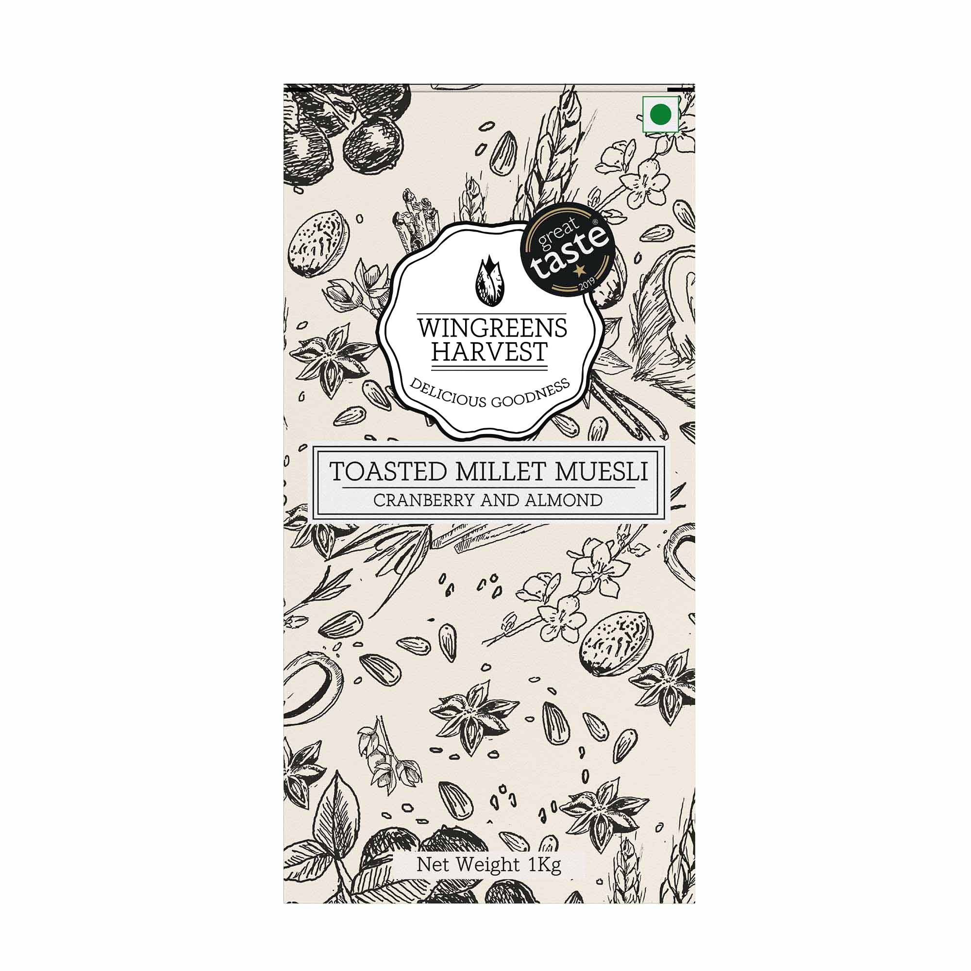 Toasted Millet Muesli: Cranberry and Almond 1 Kg