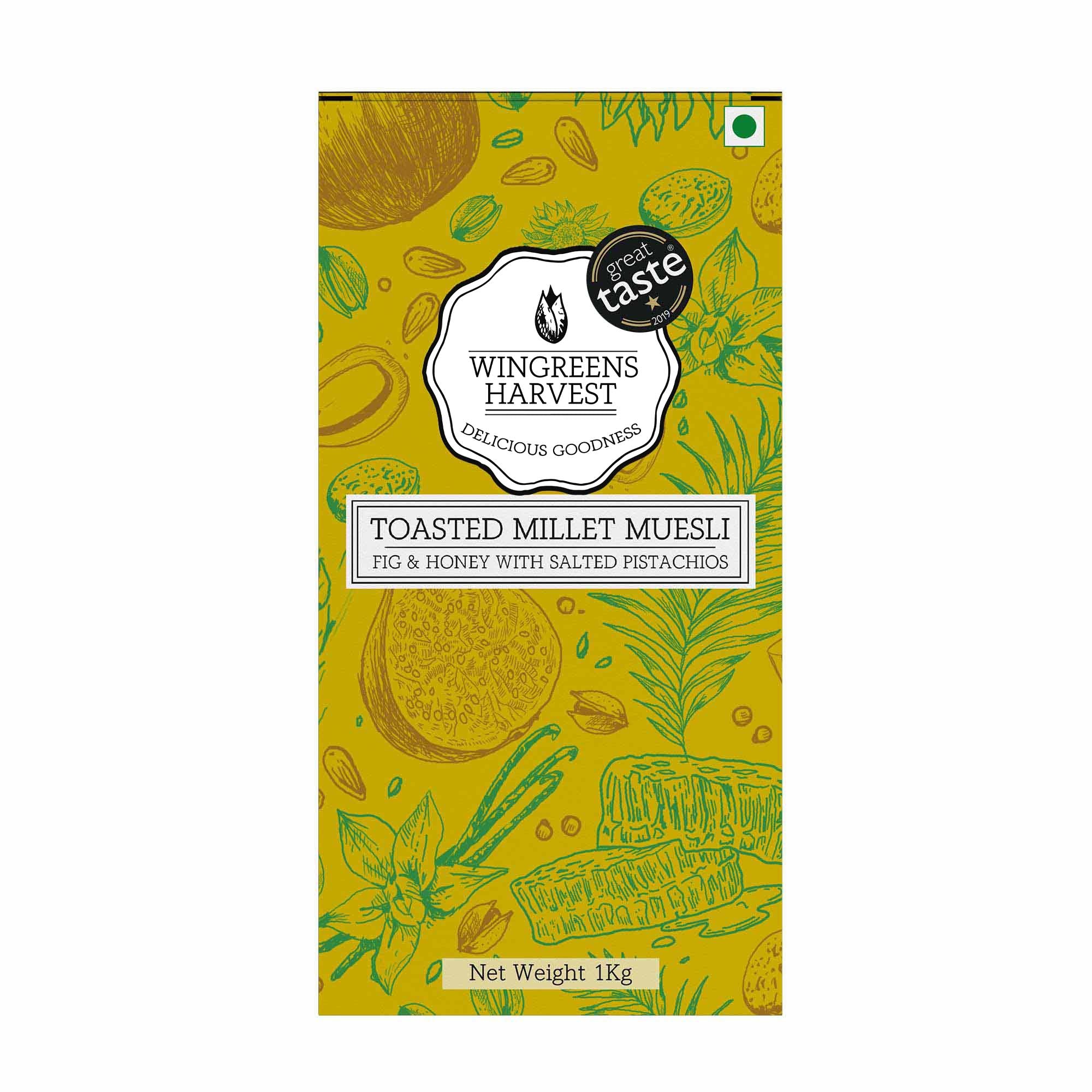 Toasted Millet Muesli: Fig and Honey with Salted Pistachios 1 Kg