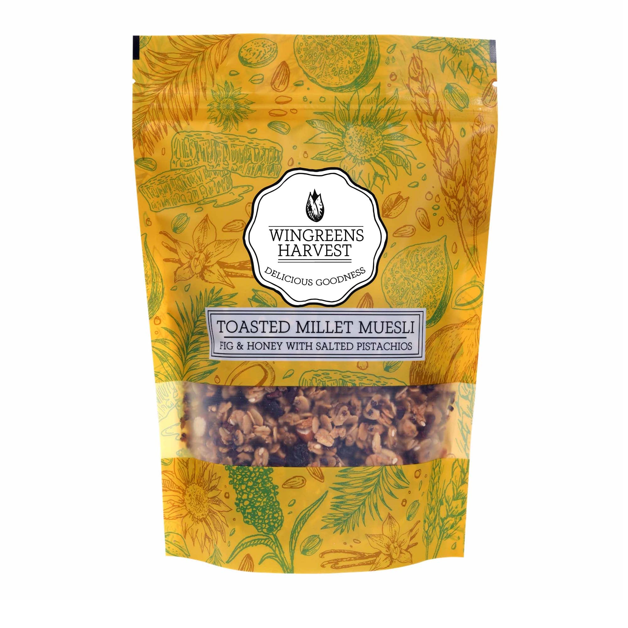 Toasted Millet Muesli - Fig & Honey with Salted Pistachios 250 g