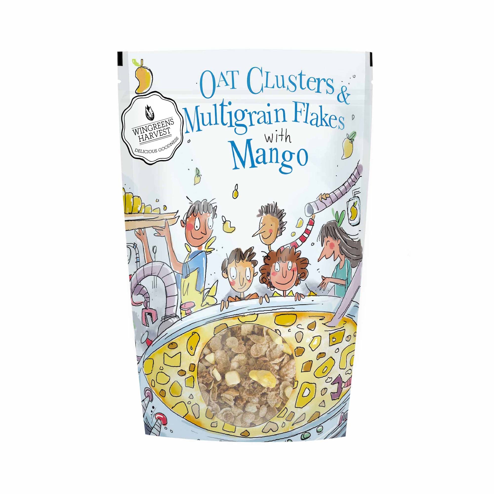 Breakfast Cereal - Oat Clusters & Multigrain Flakes with Mango 350 g