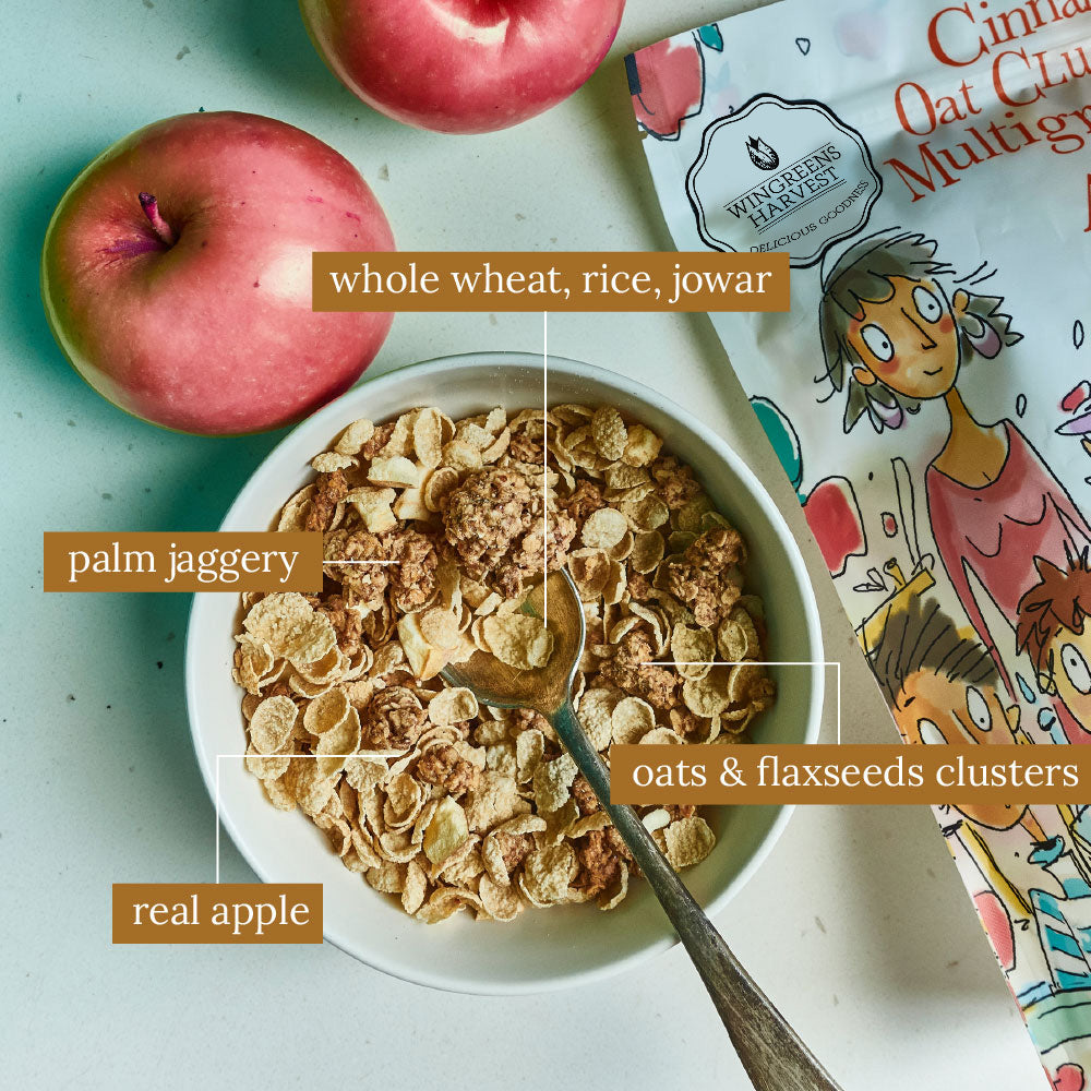 Breakfast Cereal - Cinnamon Oat Clusters & Multi-grain Flakes with Apple 350 g