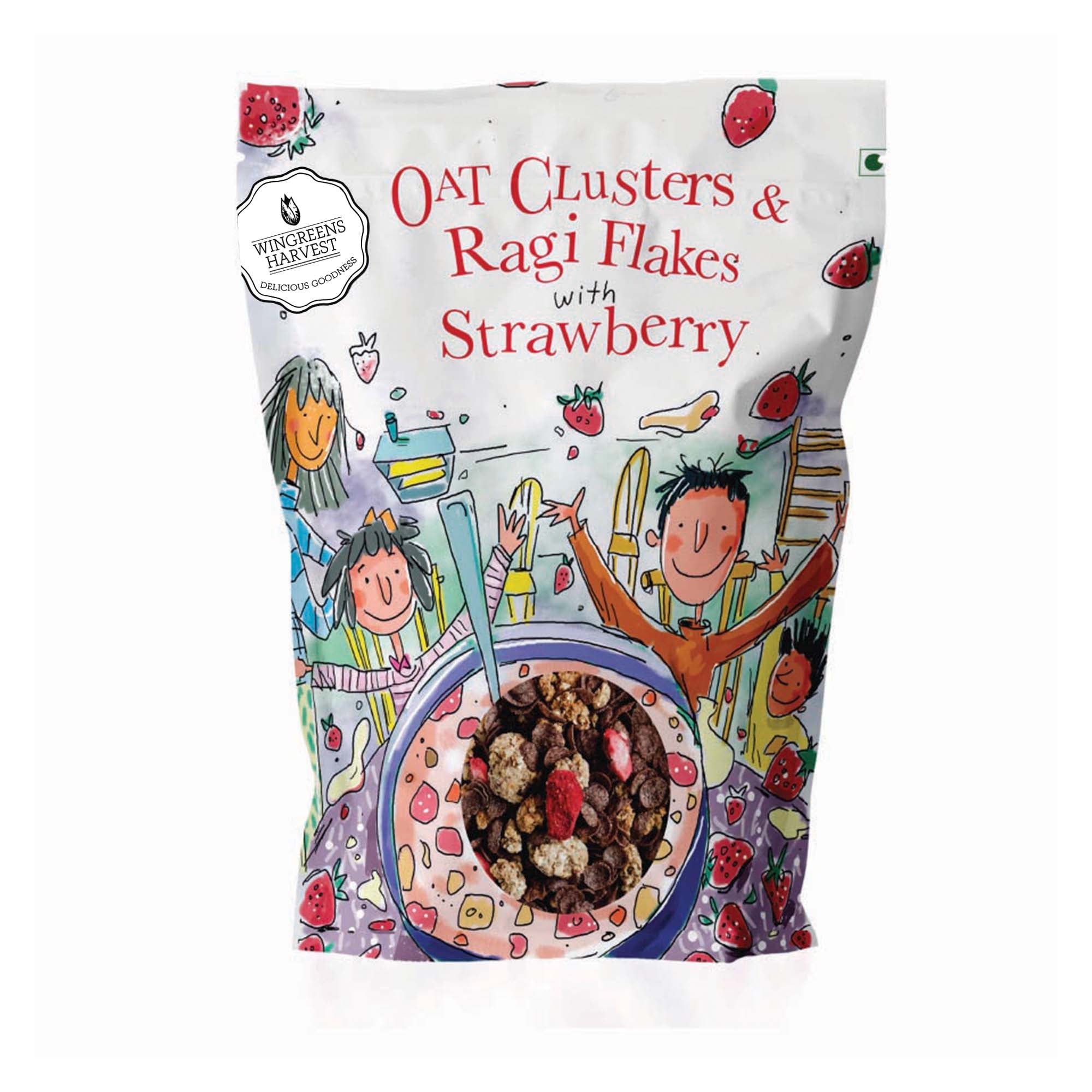 Breakfast Cereal - Oat Clusters & Ragi Flakes with Strawberry - 1KG