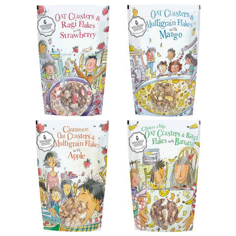 Clusters & Flakes Breakfast Cereal with Real Fruit: Variety Pack