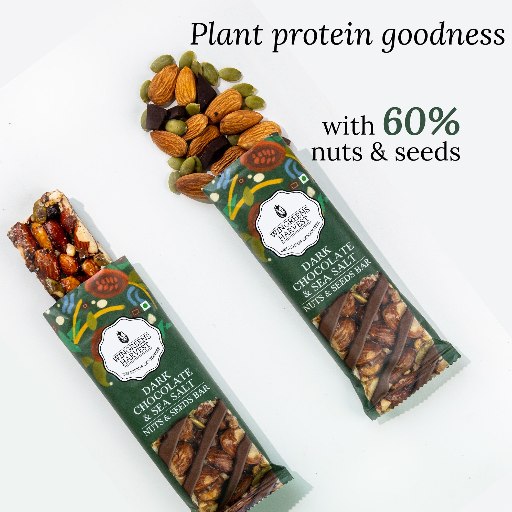 Nuts & Seeds Bars - Dark Chocolate and Sea Salt 180 g (30 g x 6 Bars)