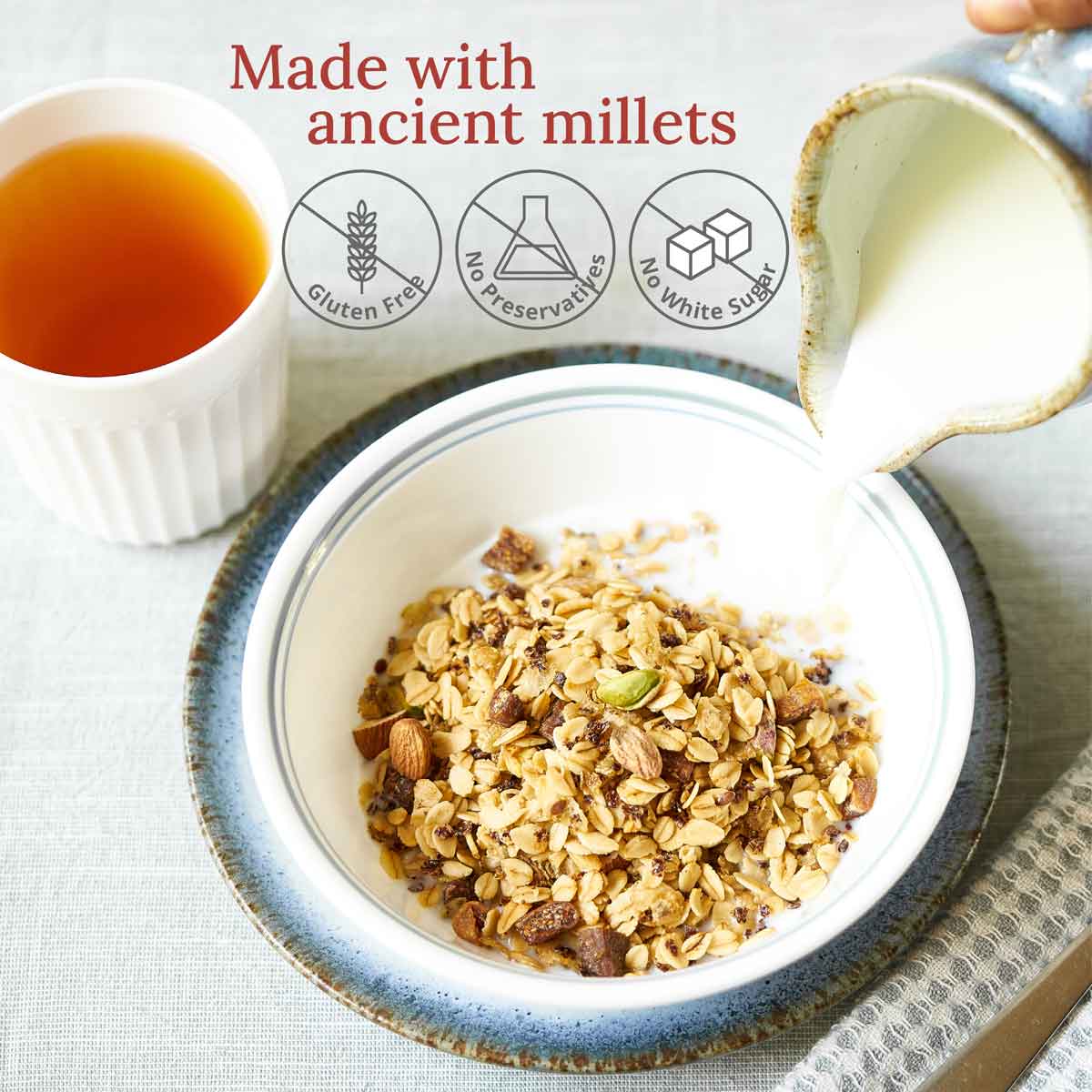 Toasted Millet Muesli: Fig and Honey with Salted Pistachios 1 Kg
